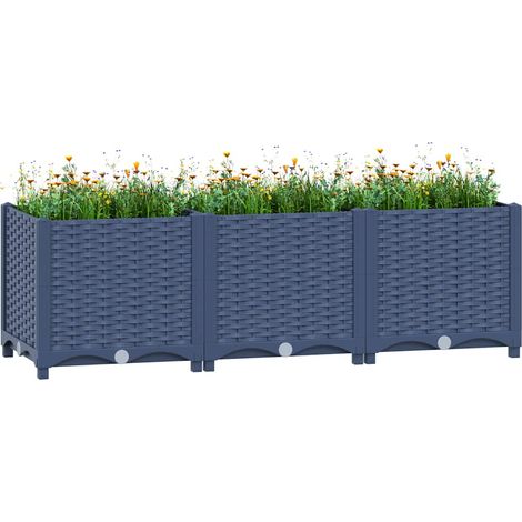 Hochbeet 120x40x38 cm Polypropylen