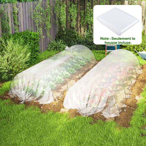 Bâche pour Serre (6x10m) - Plastique Transparent Imperméable, Polypropylène 150g/m² Anti-UV