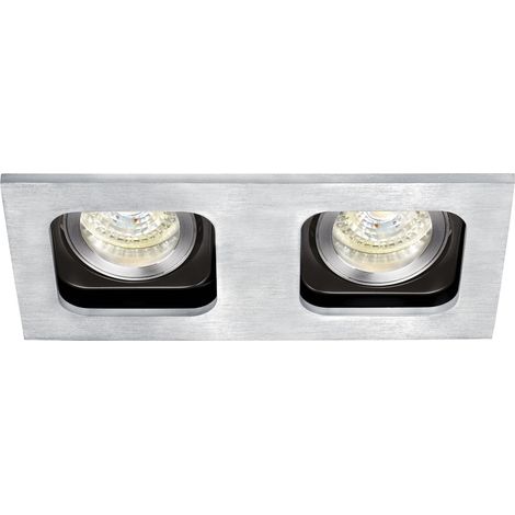 SQUARE 100-230 Encastré GU10 rectang. orient. et basc. alu Lpe non incl. ARIC 4726