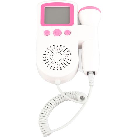 Moniteur de battements cardiaques fœtaux rose, réduction de bruit, précision élevée, faible consommation, étanche, détection claire des sons fœtaux (1/5)
