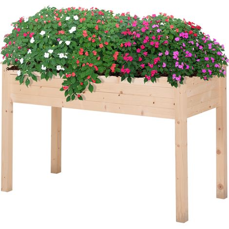 Letto per orto rialzato 122,5x56,5x76cm legno (1/5)