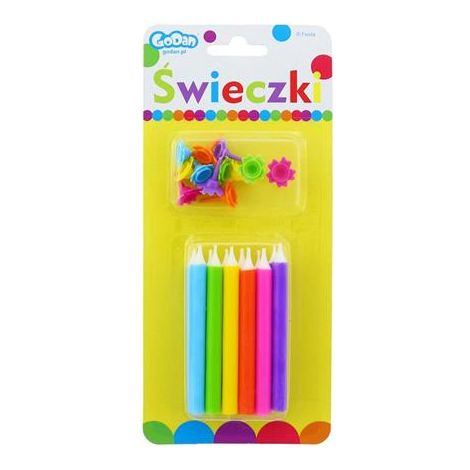 Regenbogen-Geburtstagskerzen 12/12, 1 Packung (1/2)