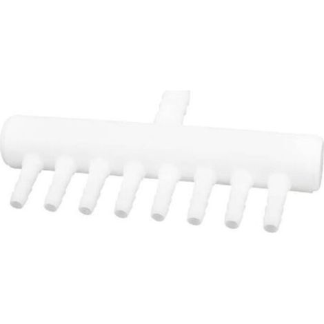 Distributeur d'air pour aquarium, 1 entrée vers 8 sorties, compatible avec les tuyaux de 4 mm et 8 mm, accessoire indispensable pour la distribution d'air dans l'aquarium.