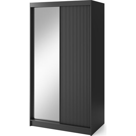 Armoire coulissante GAMA avec miroir – Moderne & profondeur visuelle 120 cm-Largeur 120 cm (1/5)
