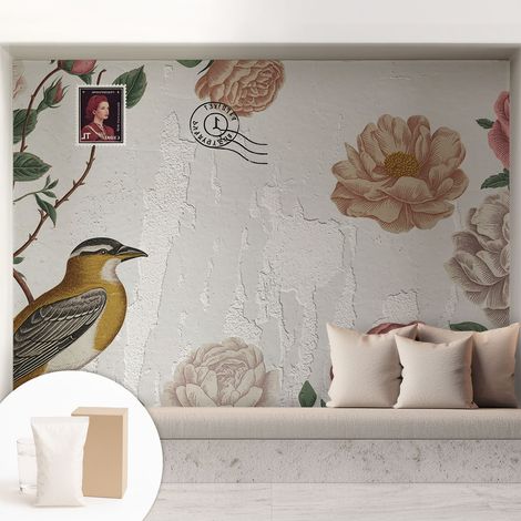Carta Da Parati In Vlies Decorativa Per Pareti - Con Motivi Moderni - Con Colori Intensi - Per Ufficio Fiori vintage 208x146 cm (1/5)