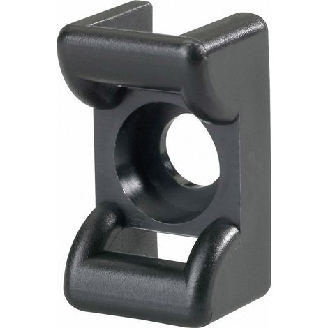 HellermannTyton KR8G5-HS-BK-C1 Embase de fixation vissable 151-24850 stabilisé à la chaleur noir 1 p