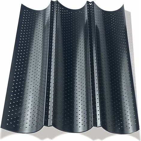 Brotformen, Baguetteform, Baguetteform, Brotform, Französische Brotform für 3 Baguettes, Perforierte Brotform zum Backen von französischem Brot, Weiches Baguettebrot (1/5)