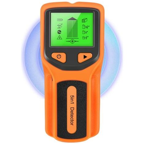 LaBlanc - Detector de metales de pared 5 en 1 con pantalla LCD, detector de vigas, escáner para localizar metales, anclajes de madera y cables eléctricos de CA.