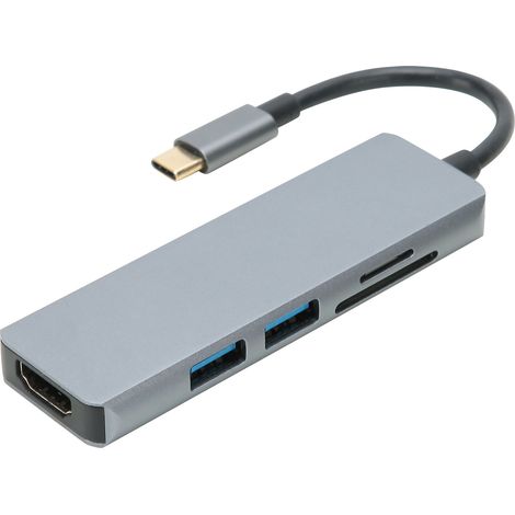 Adaptateur Réseau Multifonction USB-C Hub 5 en 1 avec HDMI pour Ordinateur Portable YSTC0803X (1/5)