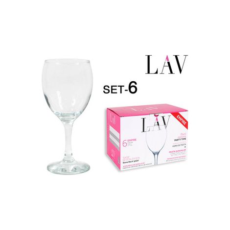 34 cls copa agua - vino  reforzada empire lav - caja 6 unidades