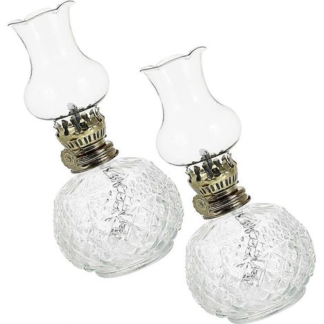 Vintage-Petroleumlampen aus Glas mit Kamin, Öllampen im Antik-Stil für die Heimdekoration