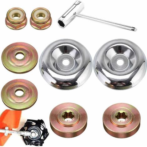 Kit de 9 écrous pour tête de débroussailleuse, lame de coupe-bordures universelle en métal, accessoires pour débroussailleuse en métal