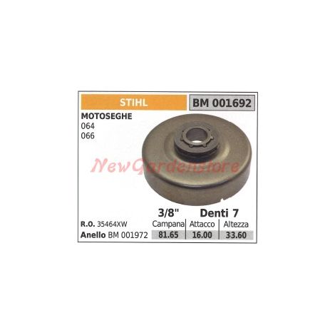 Pignone campana frizione motosega STIHL 064 066 001692 35464XW