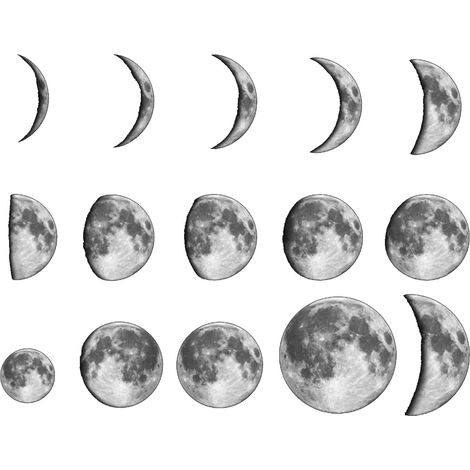 Lot de 15 autocollants système solaire pour enfants, stickers planètes éducatifs pour déco fournitures, enveloppes, carnets, phase lunaire (1/5)