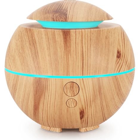180-ml-Aroma-Diffusor, Ultraschall-Diffusor, farbwechselndes LED-Licht, BPA-frei – Holz