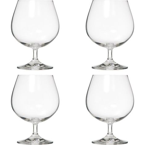 Lot de 4 Verres Design "Cognac" 40cl Transparent