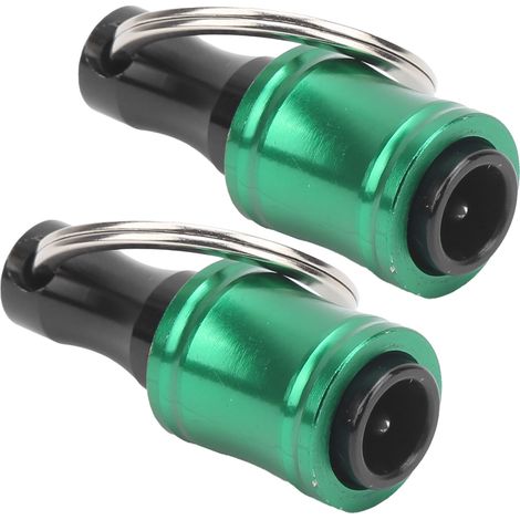 Porte-embouts 2 pièces avec rallonge et raccord à déverrouillage rapide en aluminium - Vert