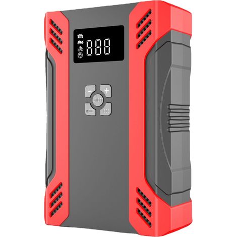 Démarreur de batterie de voiture avec gonfleur de pneus, lampe LED, boussole et batterie externe 150 psi, 10 000 mAh (1/5)
