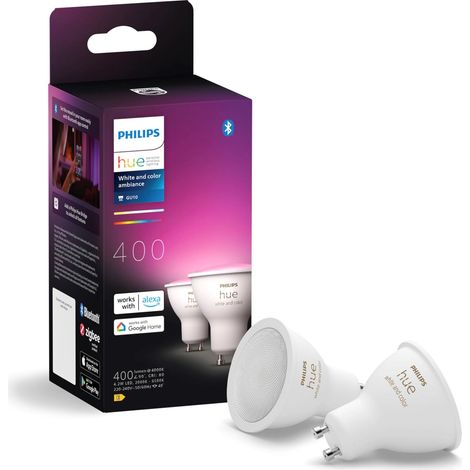 Ampoule LED connectée Pack de 2, culot GU10, 400 lumens, Compatible Bluetooth (1/5)