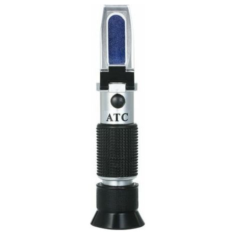 Salinitätsrefraktometer, tragbares Meerwasserdichtemessgerät, optisches Salinitätsmessgerät, tragbares ATC-Refraktometer, Doppelskala: 0–100 ‰ & 1,000–1,070 Dichte, Salzwassertester für Aquari (1/4)