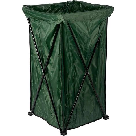 Sacco da Giardino Idrorepellente con Stand richiudibile Cestino raccogli Erbacce Erba Rami rifiuti Multiuso Giardinaggio 178 Litri