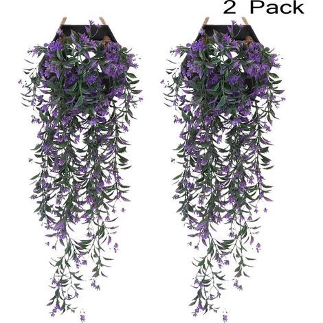 [JAMAIS UTILISÉ]Plante verte artificielle lierre violet 78 cm – Lot de 2 bouquets en plastique – Décoration mariage et jardin – Sans entretien (1/5)