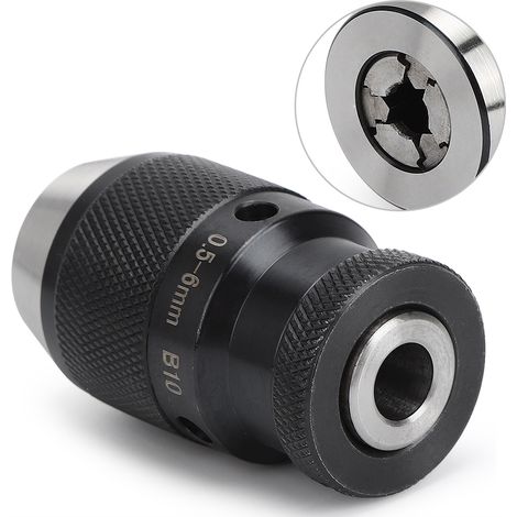 B10 Automatisches Verriegelungs-Bohrfutter für Fräsmaschinen, selbstspannendes Bohrfutter 0,5–6 mm (1/5)