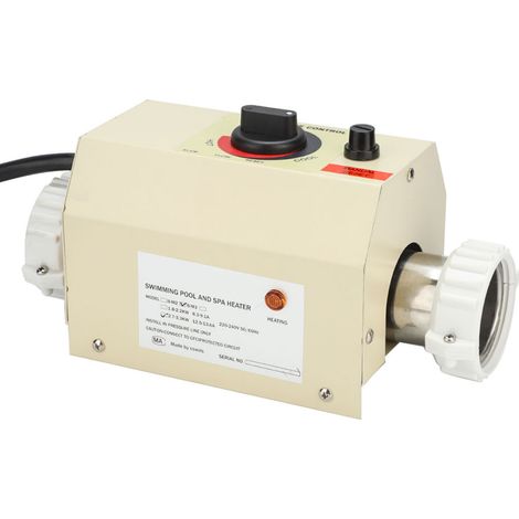 3-kW-Mini-Wassererhitzer-Thermostat für Schwimmbad, Massagebadewanne, Spa-Bad, EU-Standard 220 V (1/5)