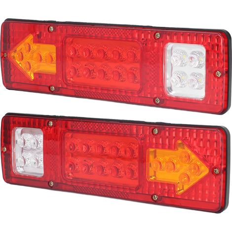 Lot de 2 feux arrière LED 12 V haute luminosité, clignotants universels pour remorques, camions, caravanes, bateaux et camping-cars (1/5)