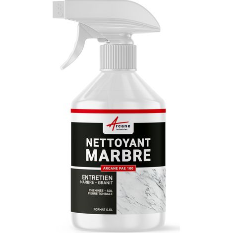 Arcane Industries – Nettoyant rénovateur marbre et granit 0.5 L – Enlève taches et graisses – Pour surfaces marbrées et granitées – Totalement ininflammable (1/5)