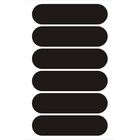 Kit 6 Bandes Stickers Noirs Rétro Réfléchissants pour Casque Moto, Vélo, Trottinette, Taille 85 23mm