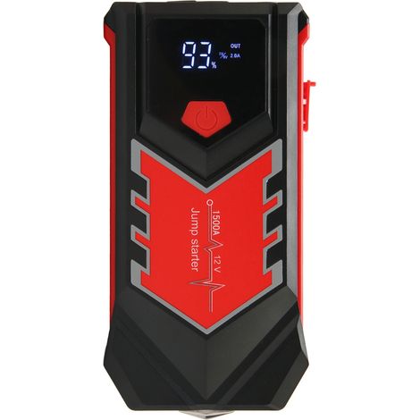 Démarreur de voiture 3000 A 59800 mAh avec charge rapide USB, écran LCD, boussole et lampe LED, port USB-C (1/5)