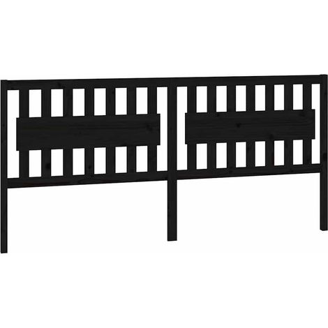 Maison Exclusive - Cabecero de cama madera maciza de pino negro 2 (1/5)