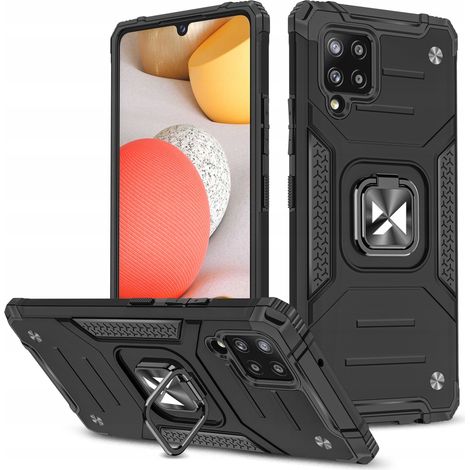 Wozinsky Ring Armor Hybrid-Schutzhülle + Magnethalterung für Samsung Galaxy A42 5G, Schwarz (1/5)