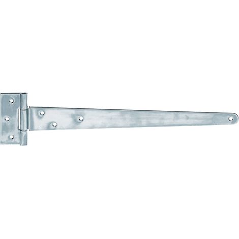 Penture anglaise zinguée – 397 mm avec charnière 90 x 40 mm – fixation solide pour portes et portillons bois – Marque