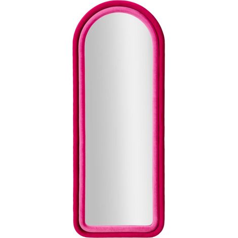 Specchio da parete in velluto fucsia, 60x4x160 cm – Cloe (1/5)
