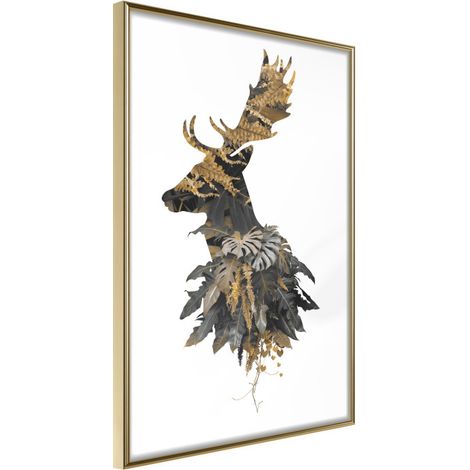 Affiche Murale Encadrée "King of the Forest" 40 x 60 cm Or (1/2)