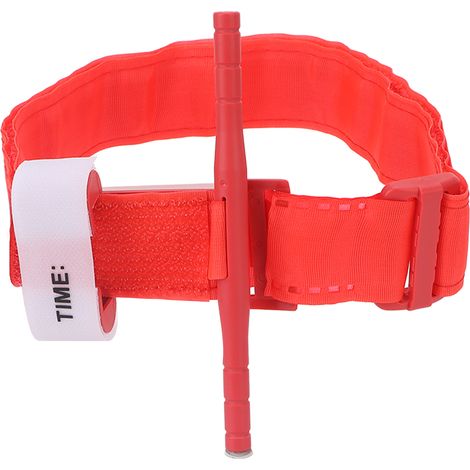 Tourniquet d'urgence extérieur à une main, garrot rotatif orange, équipement de sauvetage vital, dispositif médical portable pour premiers secours, sécurité en plein air (1/5)