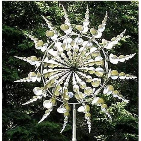Wetterfahne aus Metall für den Garten – Doppelte Windbewegung – Robustes Eisen und Aluminium – Abgedichtete Lager – Moderne Außendekoration (1/5)