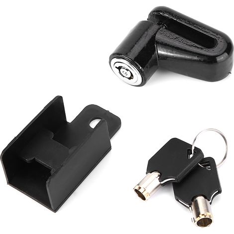 Cadenas vélo métal antivol freins à disque avec cadre plastique et clés noir (1/5)