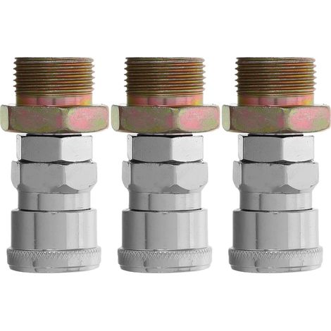 3 Pièces Adaptateur de Conduite D'air pour Camion en Alliage, Étanche Haute Précision, Raccord Rapide pour Gonfleur de Pneus et Réservoir de Carburant (1/5)