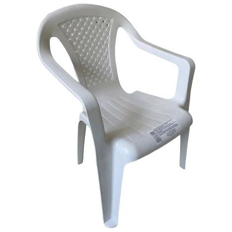 Sedia da Bambino BIANCA Set. 2 pezzi in Polipropilene con Braccioli Impilabile (1/5)