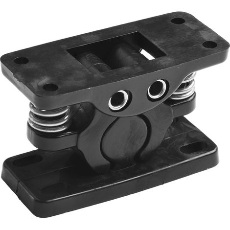Butée de porte, loquet de retenue de porte pour caravane, camping-car et bateau, loquet à double rouleau avec pince d'arrêt de porte à ressort (noir)
