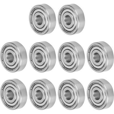 10 roues de roller à roulements à billes silencieux en acier inoxydable pour longboard S625Z (1/5)