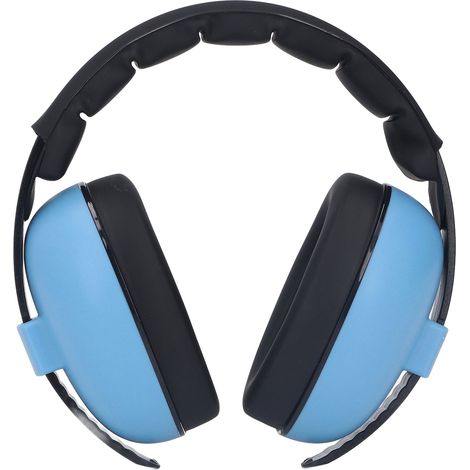 Casque antibruit bébé bleu, oreillettes douces anti-bruit pour nourrissons, protection auditive sans danger, confortable et hypoallergénique (1/5)