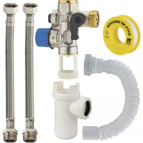 Groupe de sécurité siège inox NF  NOYON & THIEBAULT Droit + kit raccordement