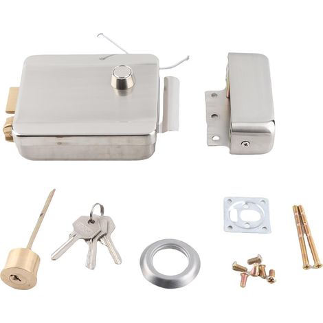 Serrure de porte électronique électrique, serrure de porte électrique pour système de sécurité de contrôle d'accès d'interphone de sonnette pour la maison 12v (1/5)