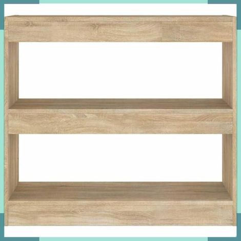 811694 Bibliothèque/Séparateur de pièce chêne sonoma 80x30x72 cm (1/5)