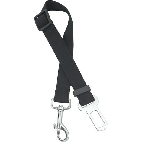 1 x Ceinture de sécurité chien voiture, harnais chien universel, sangle ajustable résistante ripstop 50-90cm, noir nylon pour tous chiens et chats (1/5)