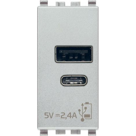 Alimentatore Usb A+C 5V 2,4A 1M Next VIMAR 20292.AC.N (1/2)